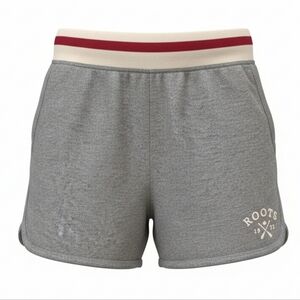 Roots Cabin Lounge Shorts Salt Pepper Fleece XS